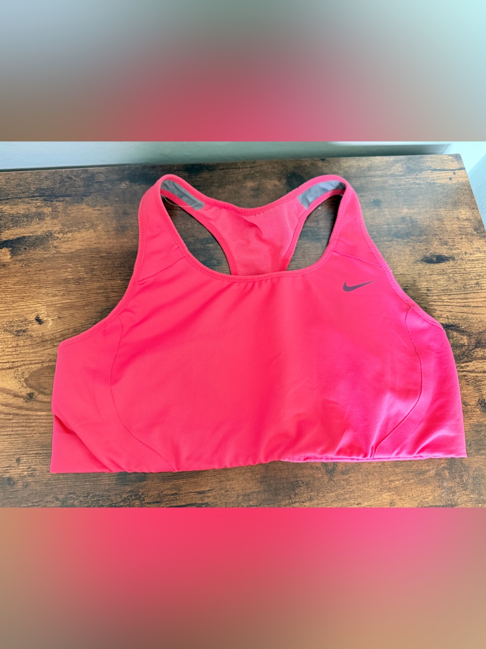Nike Women's Bright Pink Racerback Sports Bra